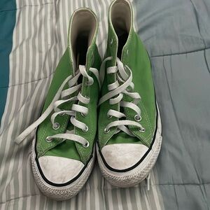 Green converse shoes